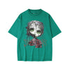 REDEMPTION Unisex Oversized Washed Crew Neck T-shirt - Viridian - Rarileto - Front View