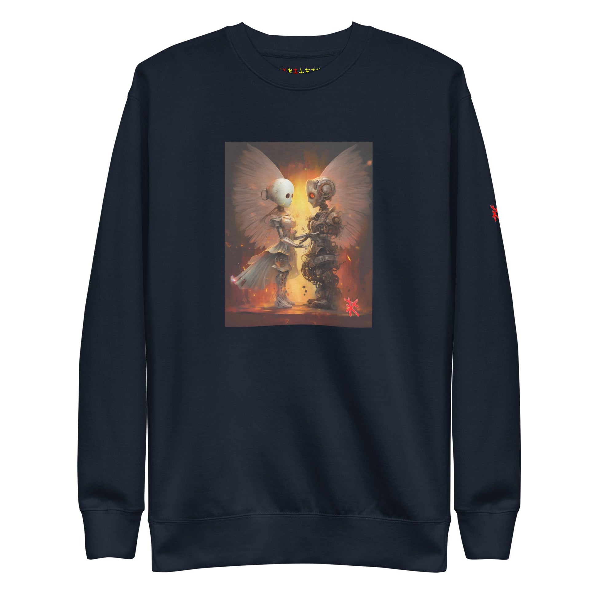 Front: ROBOT ANGEL Sweatshirt in Navy