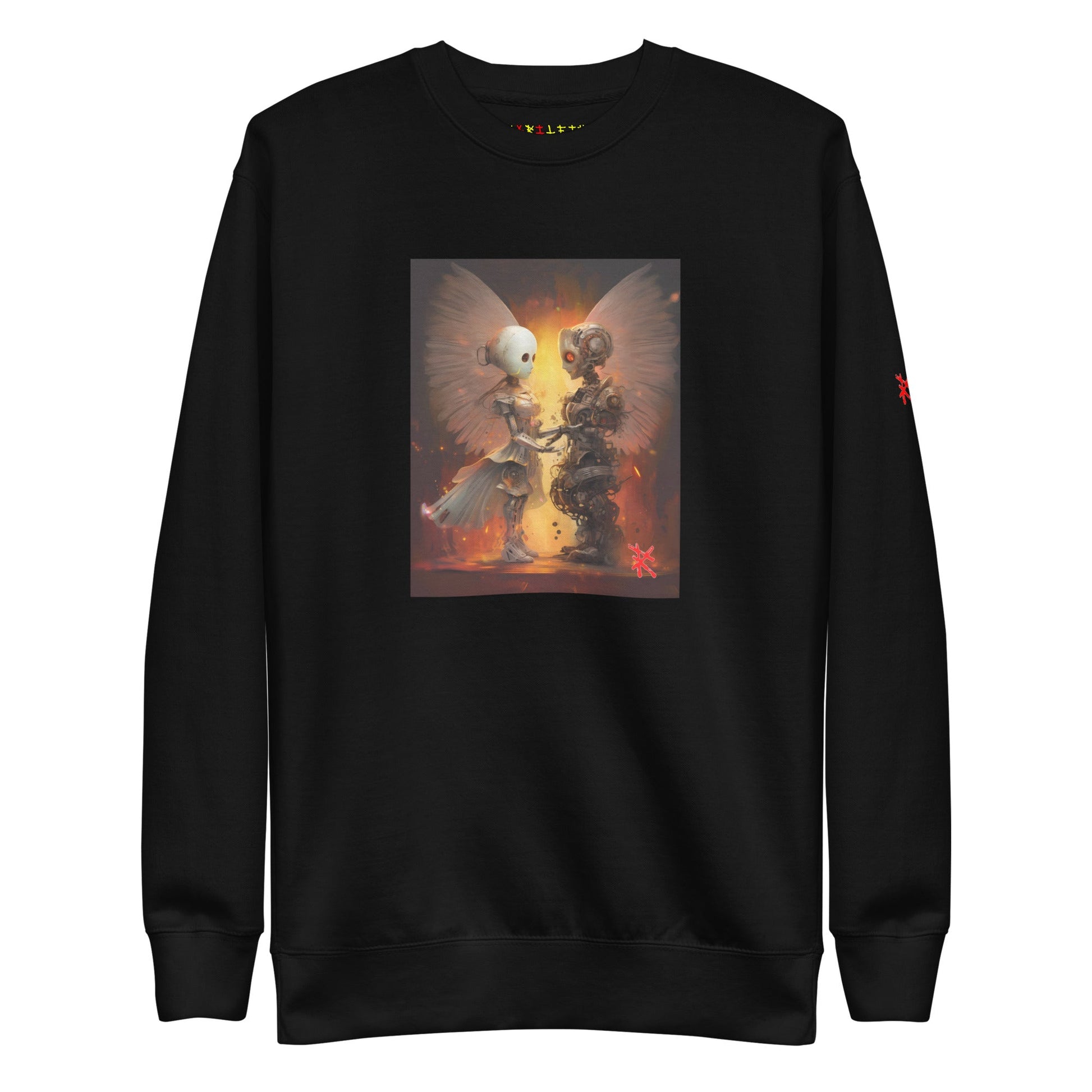 Front: ROBOT ANGEL Sweatshirt in Black