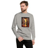 Male Model Front: ROBOT ANGEL Sweatshirt in Gray on Male Model