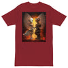 ROBOT ANGELS Premium Heavyweight T-Shirt - Color Brick Red - Front View - Rarileto
