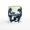 ROBOT APES PLAYING CHESS Mug with Color Inside - Rarileto