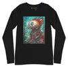 Front View Black: ROBOT CHICKEN CYBORG Long Sleeve Tee in Black
