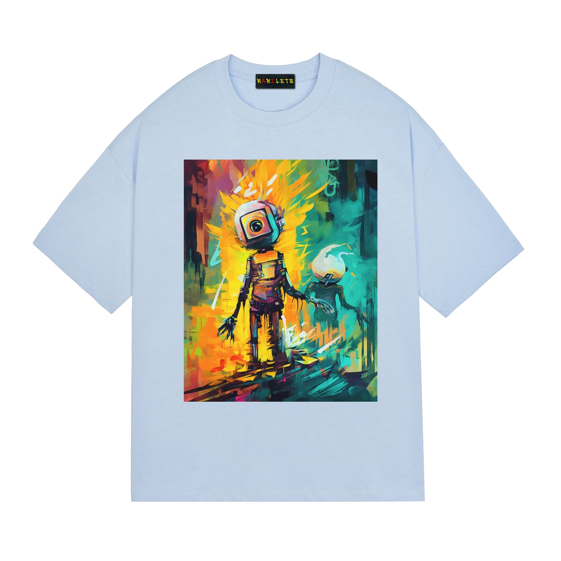 ROBOT EYE Unisex Earth Tone Loose Fit FOG T-Shirt - Rarileto