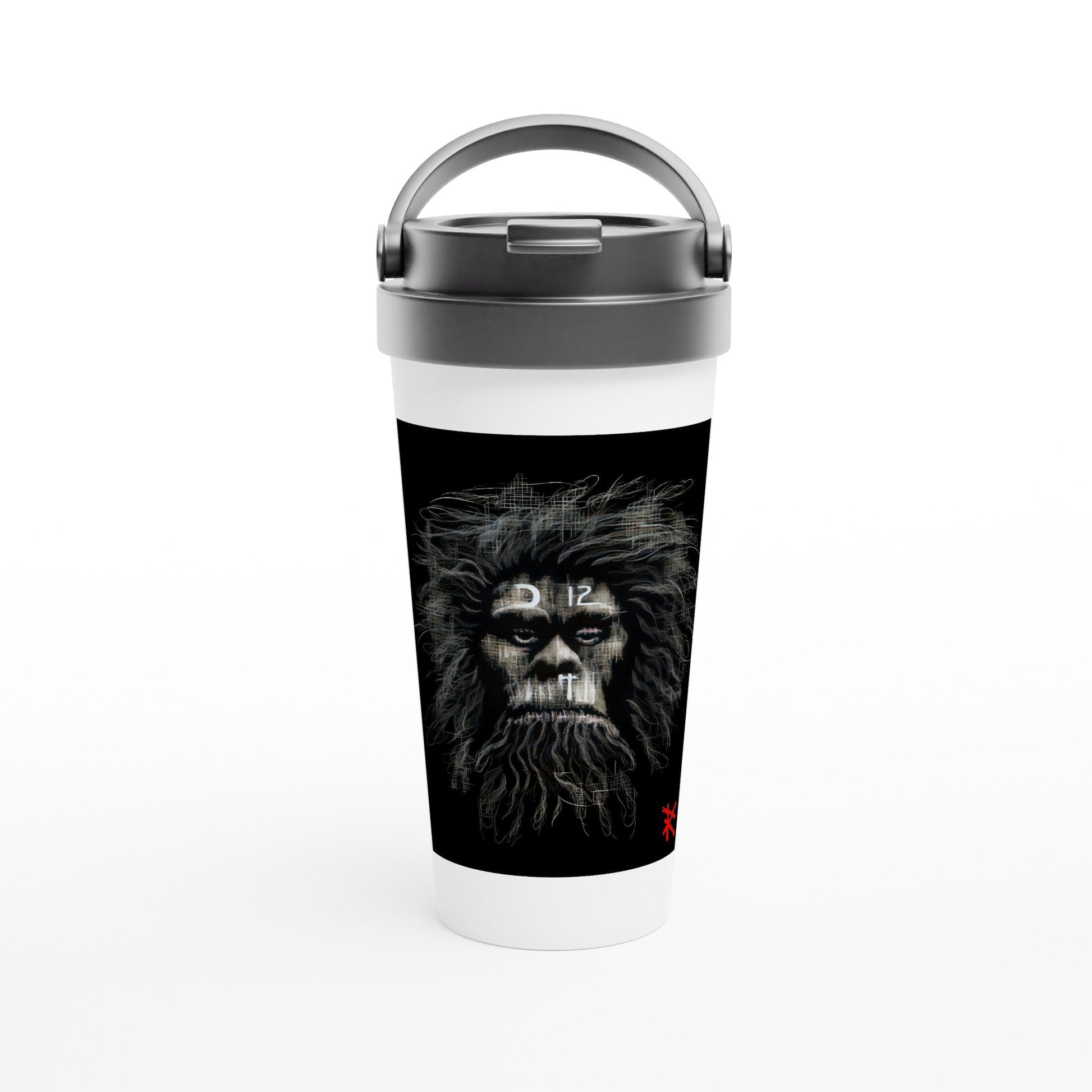 RUSTIC CAVEMAN PORTRAIT Travel Mug - Rarileto