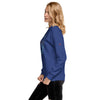 Female Model Side View: SMART APE Sweatshirt in Team Royal on Female Model