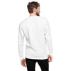 Male Model Back: SMART APE Sweatshirt in White on Male Model