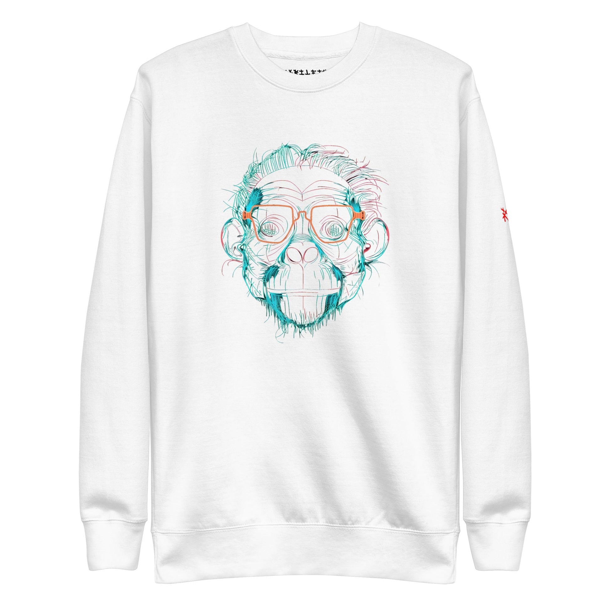 Front: SMART APE Sweatshirt in White