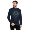 Male Model Front: SMART APE Sweatshirt in Navy Blazer on Male Model