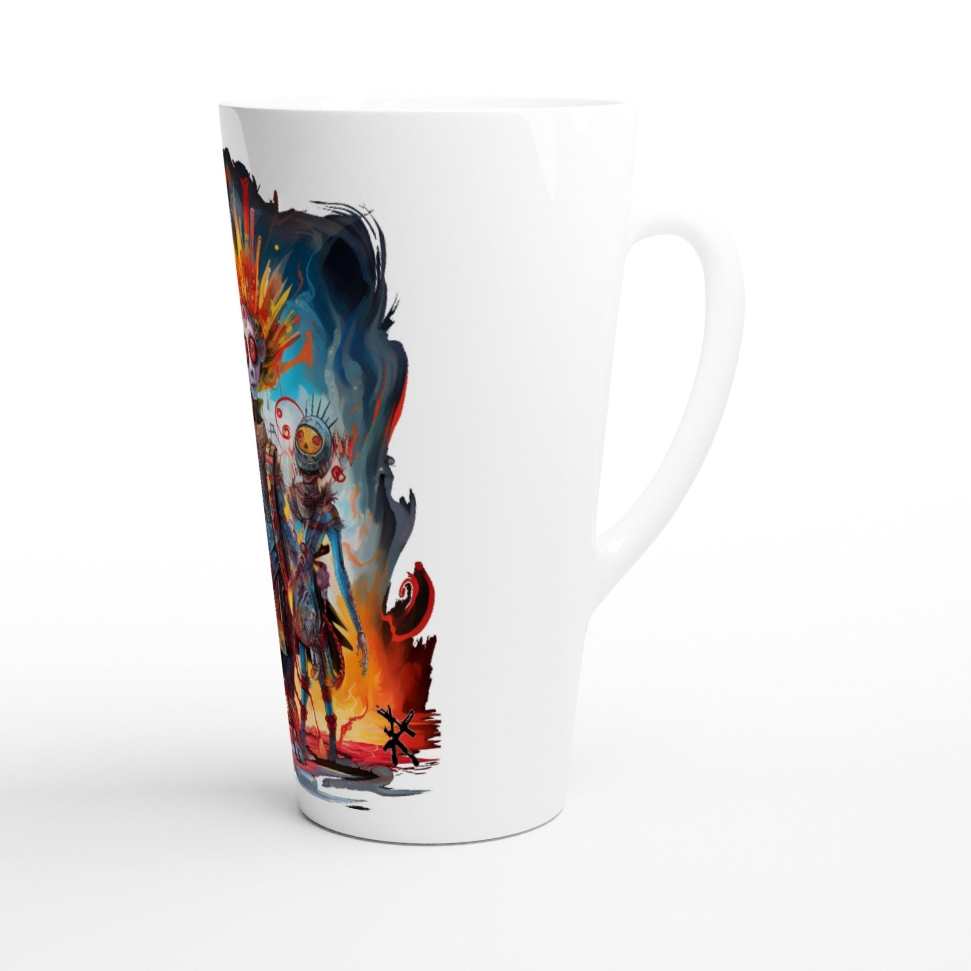 TECHNICOLOR META HUMAN ROBOT Latte Mug - Rarileto