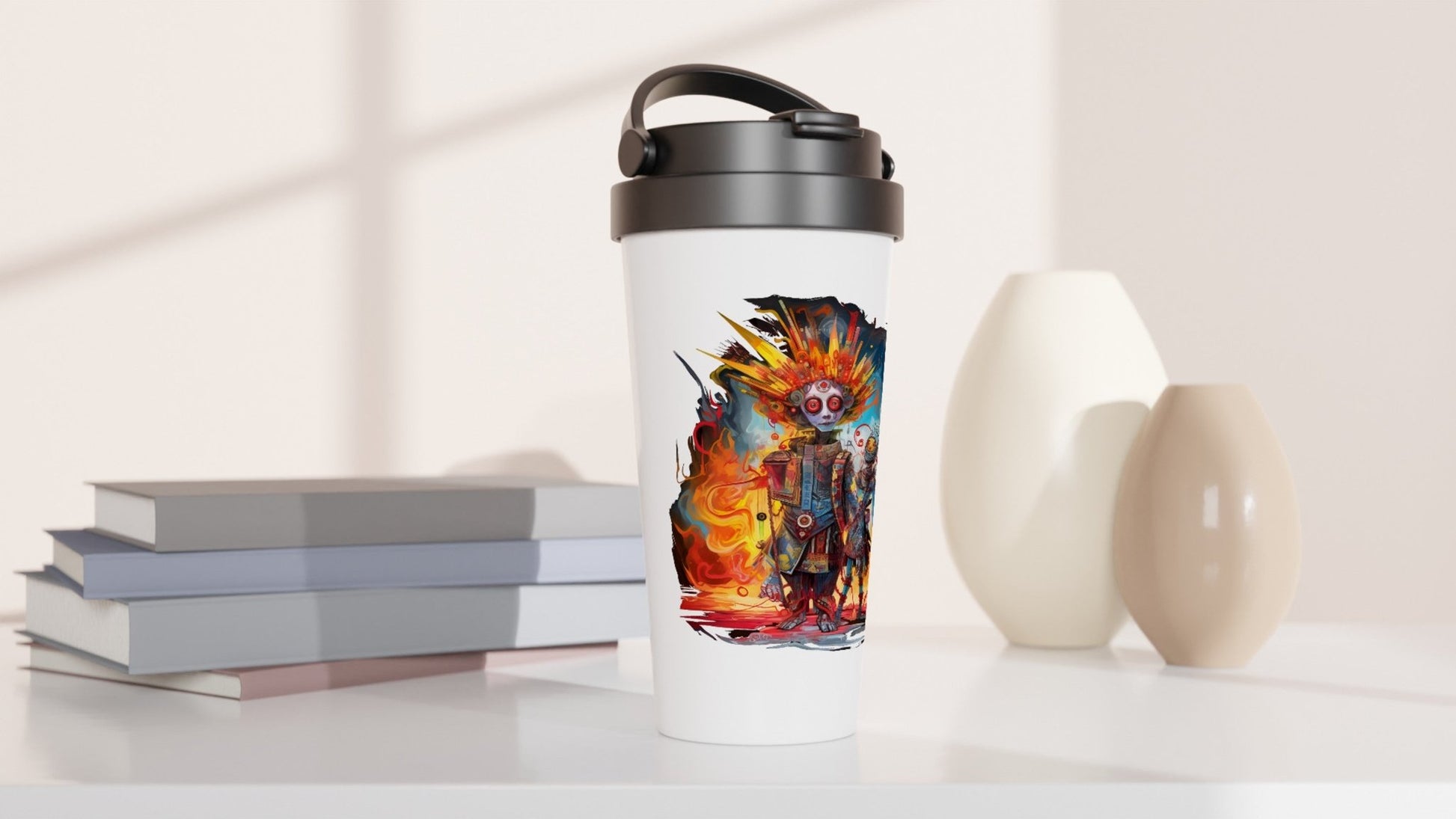 TECHNICOLOR META HUMAN ROBOTS Travel Mug - Rarileto