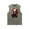 THE FABULOUS Unisex Snow Washed Frayed Hem Tank Top - Rarileto