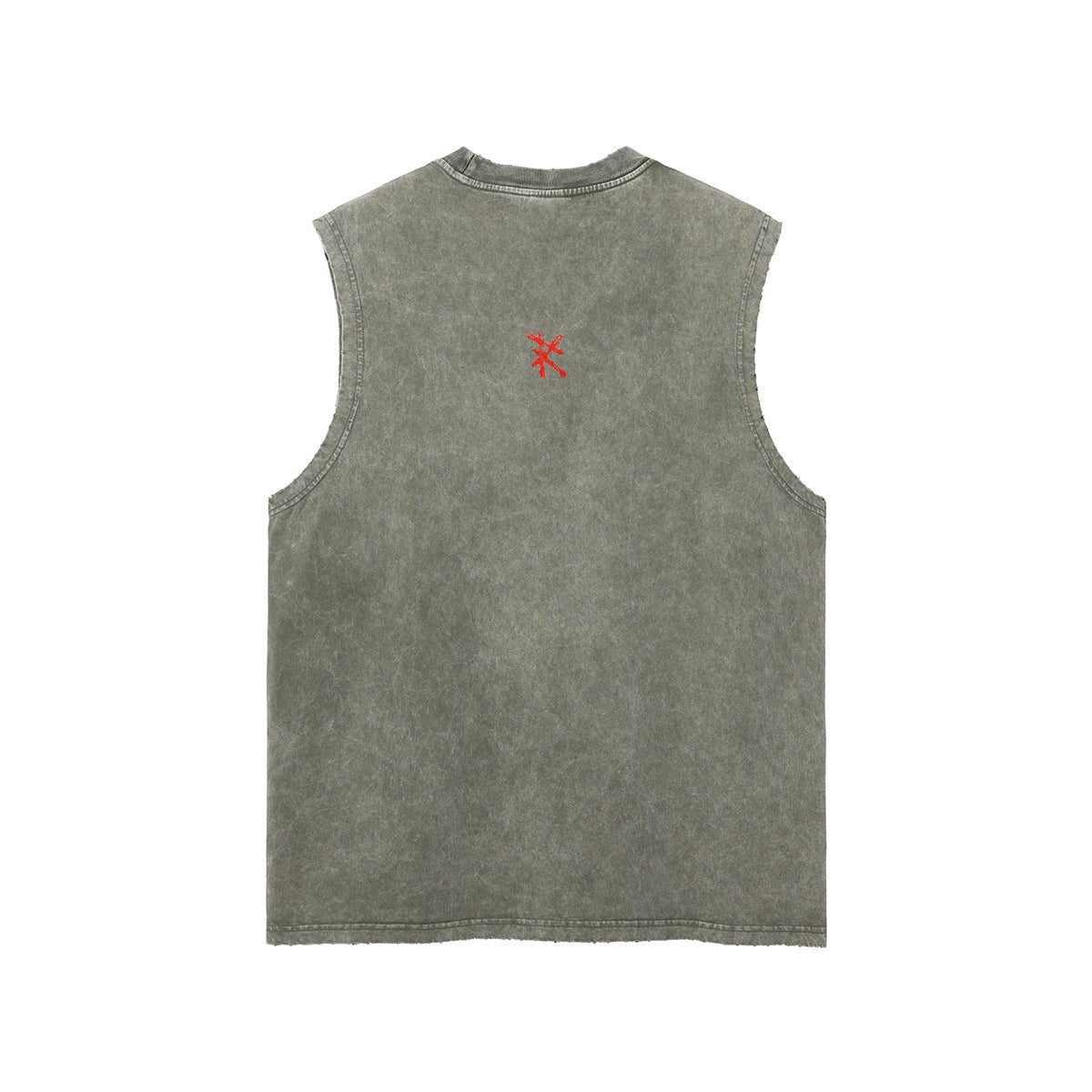 THE FABULOUS Unisex Snow Washed Frayed Hem Tank Top - Rarileto