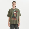 THE PRIME Unisex Washed T-Shirt in Sage Green - Rarileto - Front View on Model