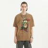 THE PRIME Unisex Washed T-Shirt in Brown - Rarileto - Front View on Model