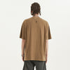 THE PRIME Unisex Washed T-Shirt in Brown - Rarileto - Back View on Model