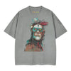 THE PRIME Unisex Washed T-Shirt in Light Gray - Rarileto - Front View