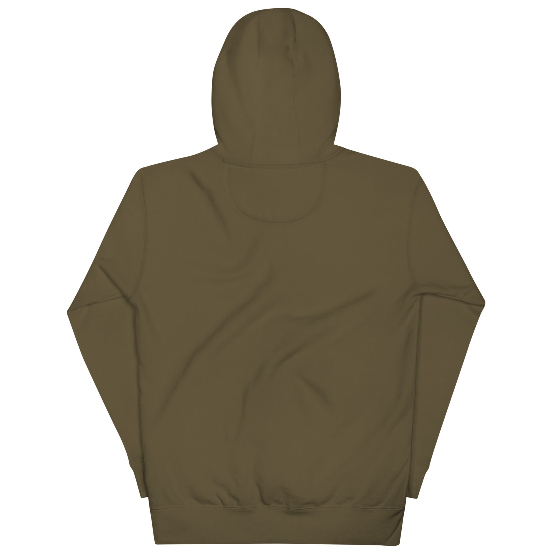 DOG FIREFIGHTER Hoodie in Military Green - Rarileto - Back View