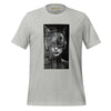 Athletic Heather Front Ghost View of FUTURISTIC CAT WOMAN Premium Crew Neck T-Shirt