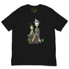 Black Back View of GREEN META ALIEN Premium Crewneck T-Shirt