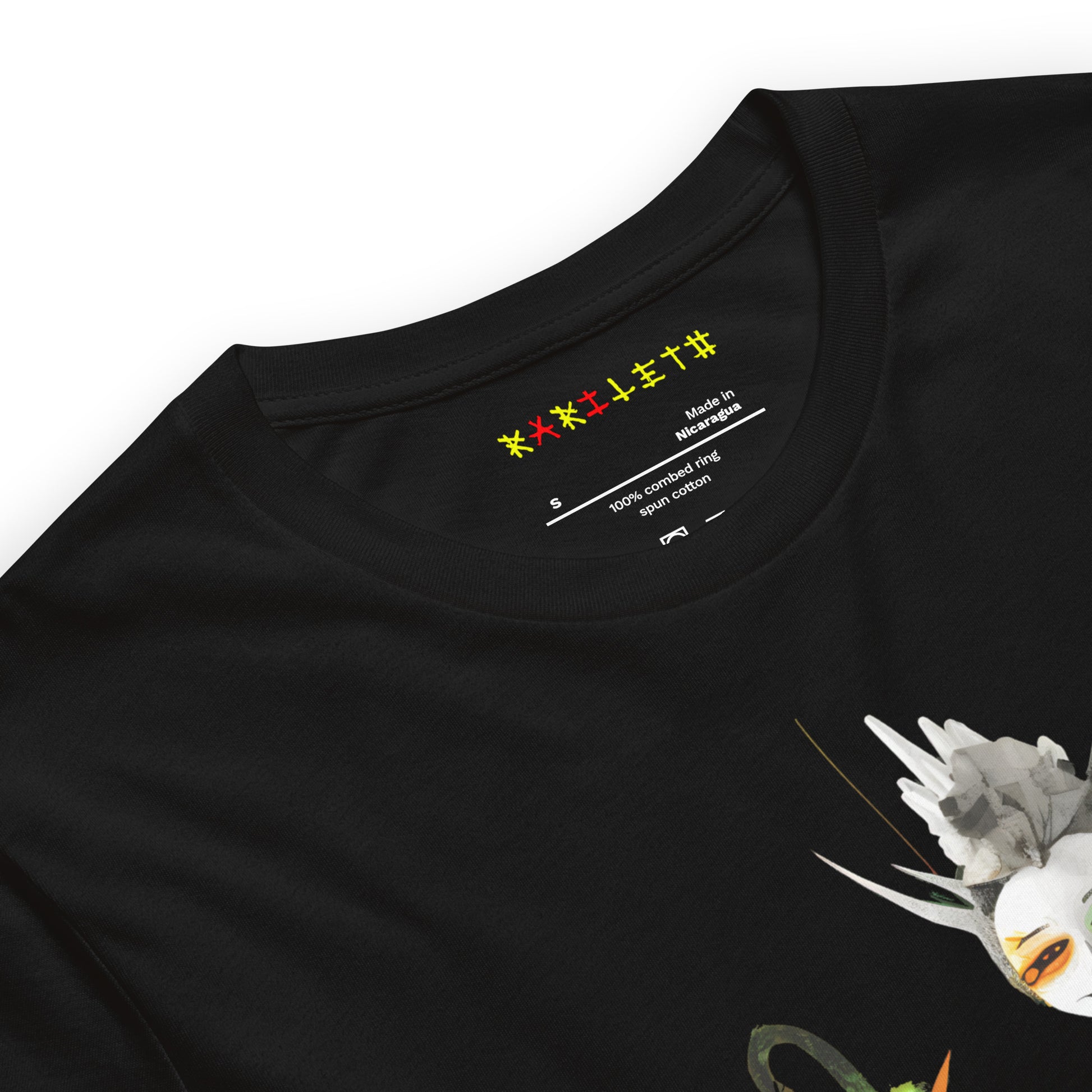 Black Design Front View of GREEN META ALIEN Premium Crewneck T-Shirt