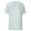 Back Ghost Heather Ice Blue: ELEPHANT Premium Crewneck T-Shirt in Heather Ice Blue (Back Ghost View)