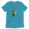 Aqua Tri-blend Front View of COLIBRI Unisex Tri-blend T-Shirt