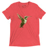 Red Tri-blend Front View of COLIBRI Unisex Tri-blend T-Shirt