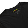 Neck Black: VINTAGE FIRE DOG Premium Crewneck T-Shirt in Black (Neck View)