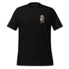 Front Ghost Black: VINTAGE FIRE DOG Premium Crewneck T-Shirt in Black (Front Ghost View)