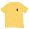 VINTAGE FIRE DOG Premium Crewneck T-Shirt in Maize Yellow - Rarileto - Front View