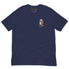 Front Navy: VINTAGE FIRE DOG Premium Crewneck T-Shirt in Navy