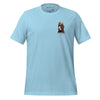 VINTAGE FIRE DOG Premium Crewneck T-Shirt in Baby Blue - Rarileto - Ghost Front View