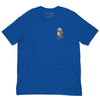 VINTAGE FIRE DOG Premium Crewneck T-Shirt in Royal - Rarileto - Front View