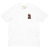 VINTAGE FIRE DOG Premium Crewneck T-Shirt in White - Rarileto - Front View