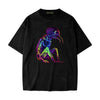 X RAY ANT Unisex Drop Shoulder Vintage Washed T-Shirt - Rarileto - Black -  Front View