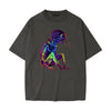 X RAY ANT Unisex Drop Shoulder Vintage Washed T-Shirt - Rarileto -  Dark Gray - Front View