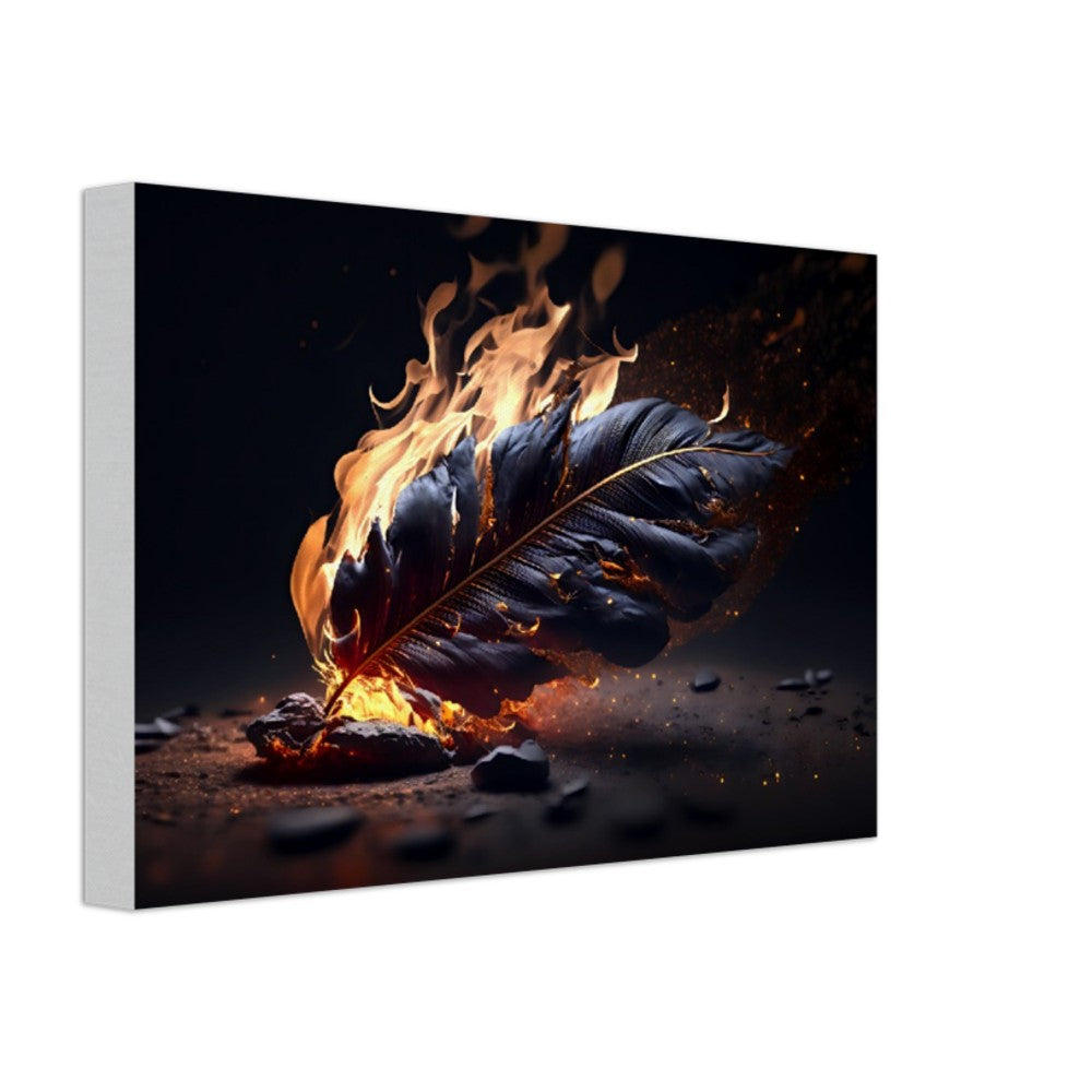 FEATHER IN FLAMES - Rarileto - Abstract - 20x30 cm / 8x12″ - Print Material